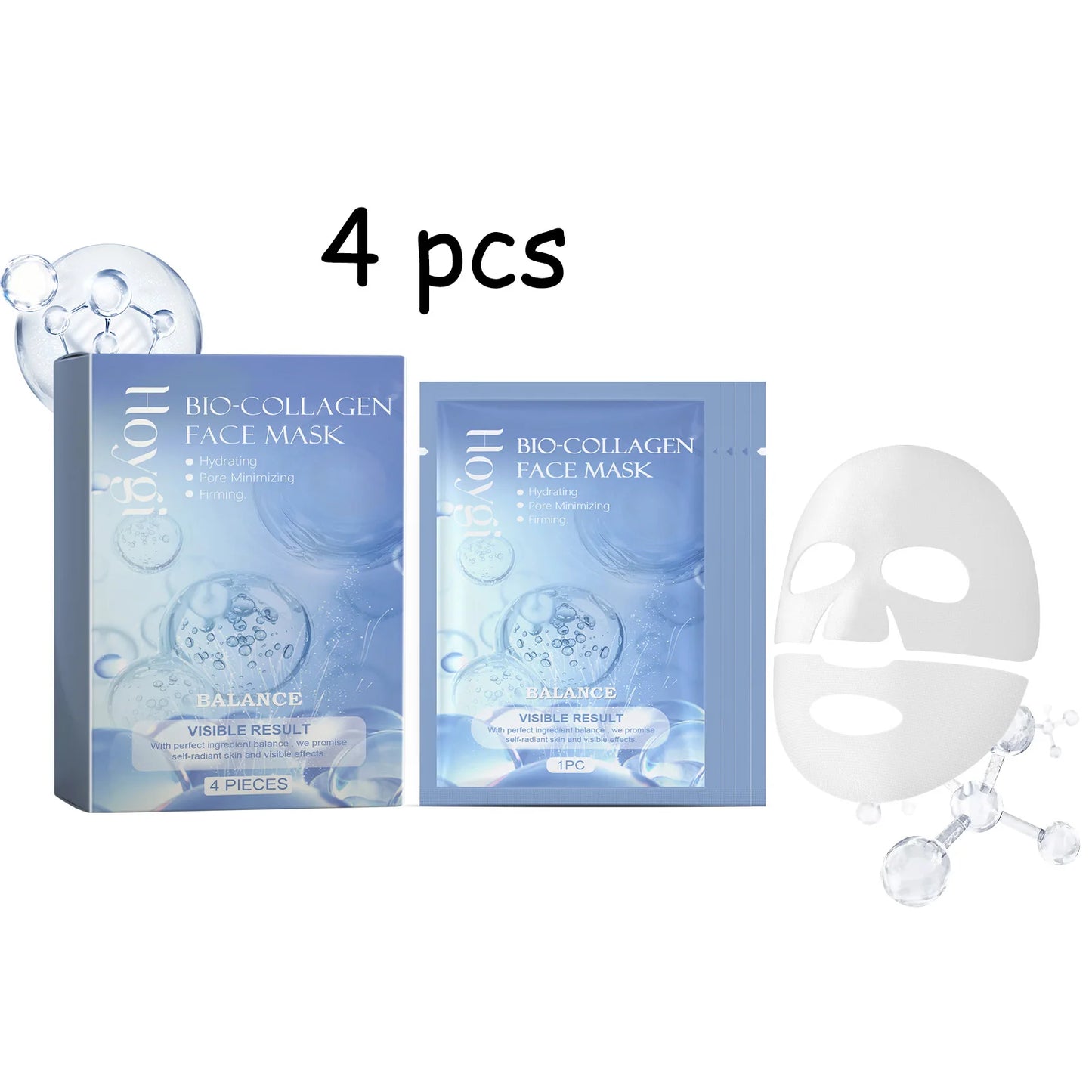 Hoygi Collagen Moisturize Face Mask Reduce Dullness Promote Health Skin Remove Wrinkles Refreshing Brightening Face Mask