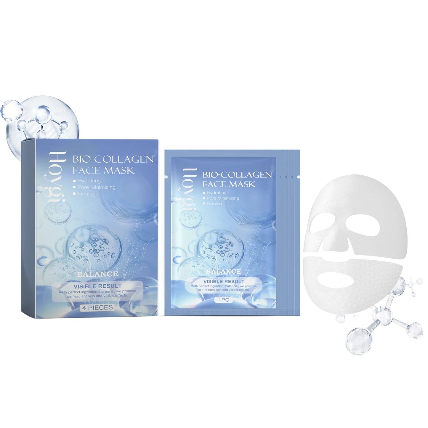 Hoygi Collagen Moisturize Face Mask Reduce Dullness Promote Health Skin Remove Wrinkles Refreshing Brightening Face Mask