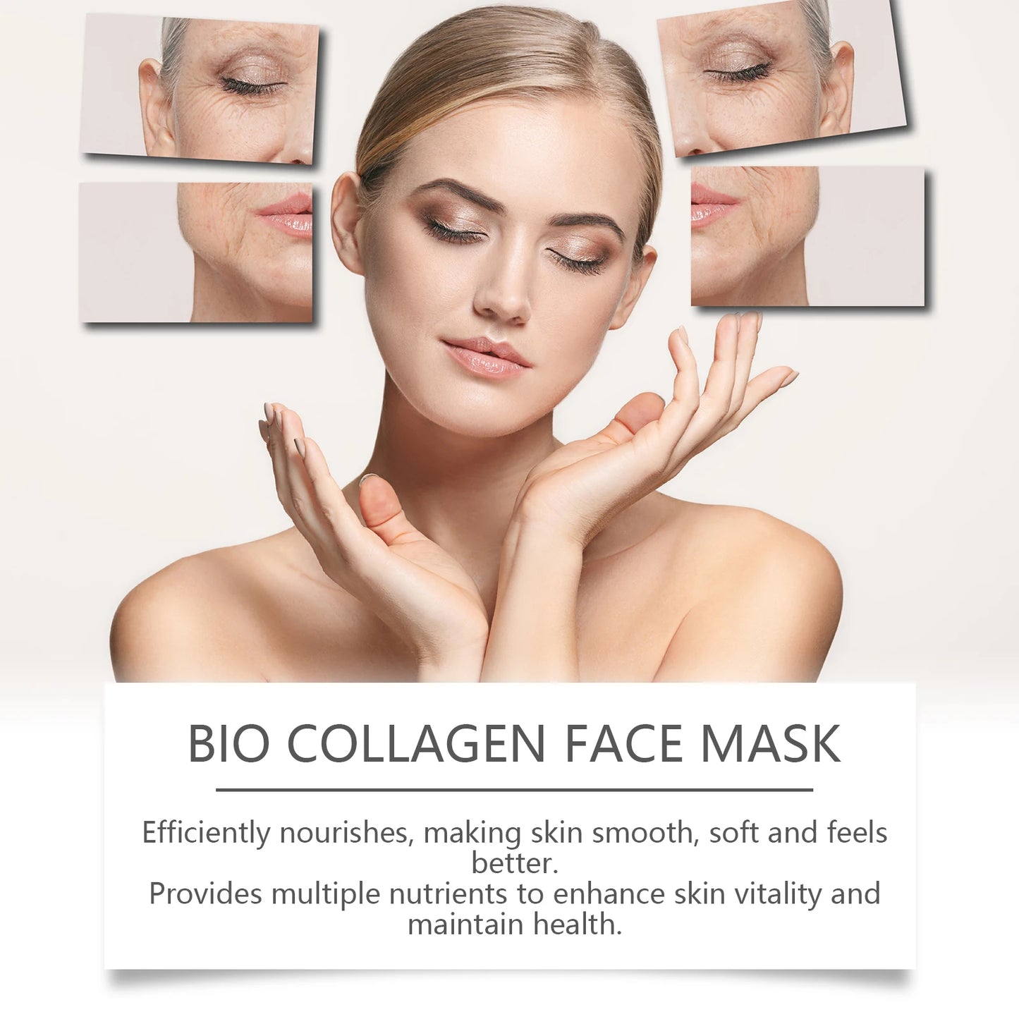 Hoygi Collagen Moisturize Face Mask Reduce Dullness Promote Health Skin Remove Wrinkles Refreshing Brightening Face Mask