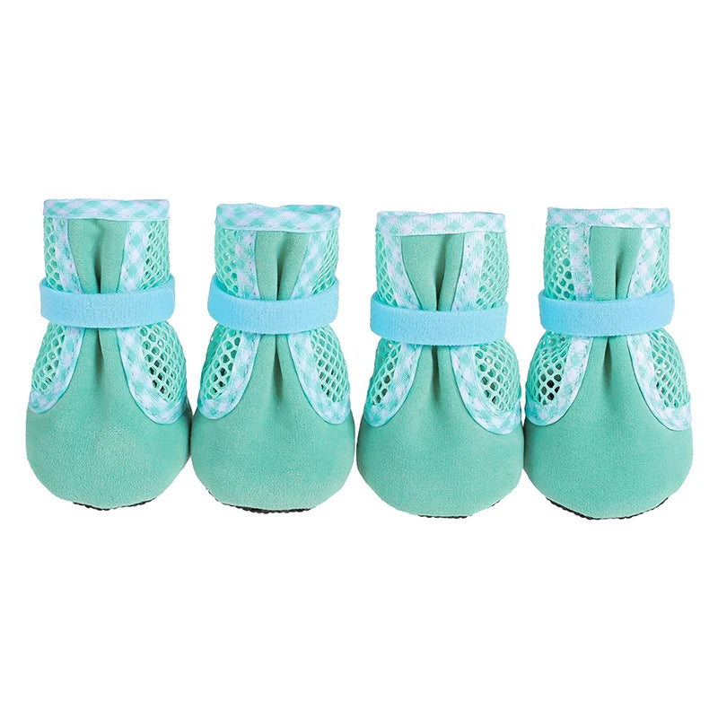 1Set Wear Resistant Dog Cat Boots Outdoors Thickened Anti-Slip Small Puppy Shoes Adjustable Drawstring Pet Booties Pet Supplies