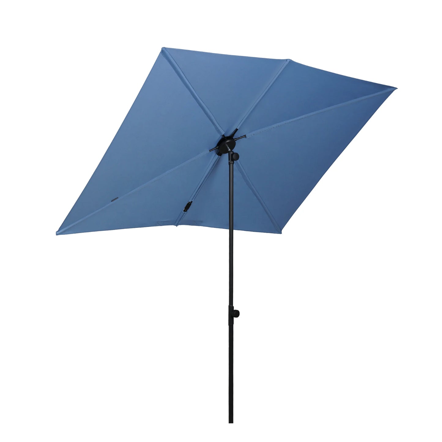 Balcony Umbrella, JENA 6x4 FT Outdoor Umbrella, Rectangular Flat Canopy Versatile Patio Shade with 360 Degree Roating Knob