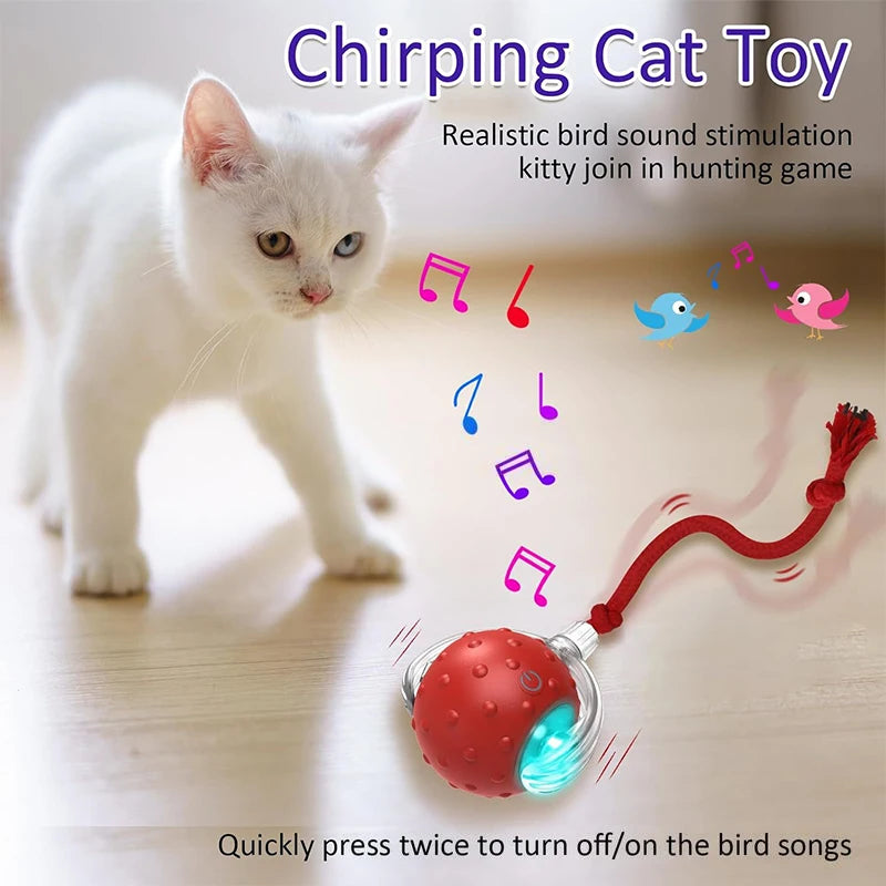 Interactive Cat Toys Ball Indoor Smart Ball Cat Toy Smart Cat Teaser Ball Rechargeable Electric Cat Ball Kitten Toy Pet Supplies