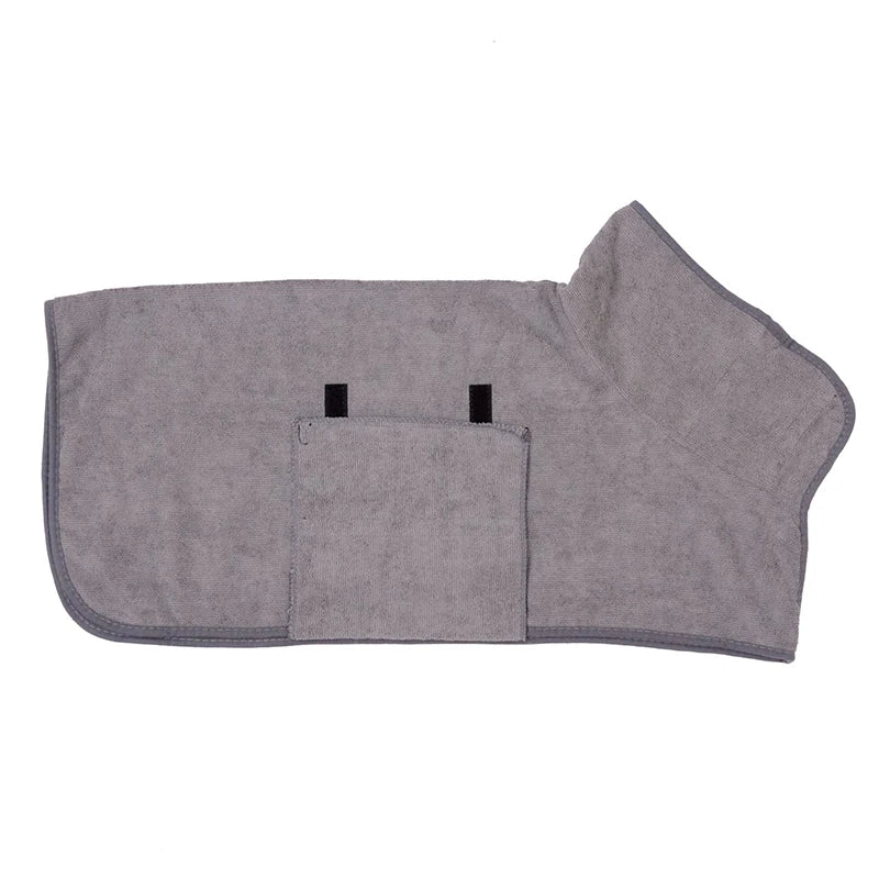 Dog Bathrobe Bath Towel Robe Absorbent Soft Towel For Large Medium Small Dog Quick Dry Adjustable Drying Coat Pet Supplies