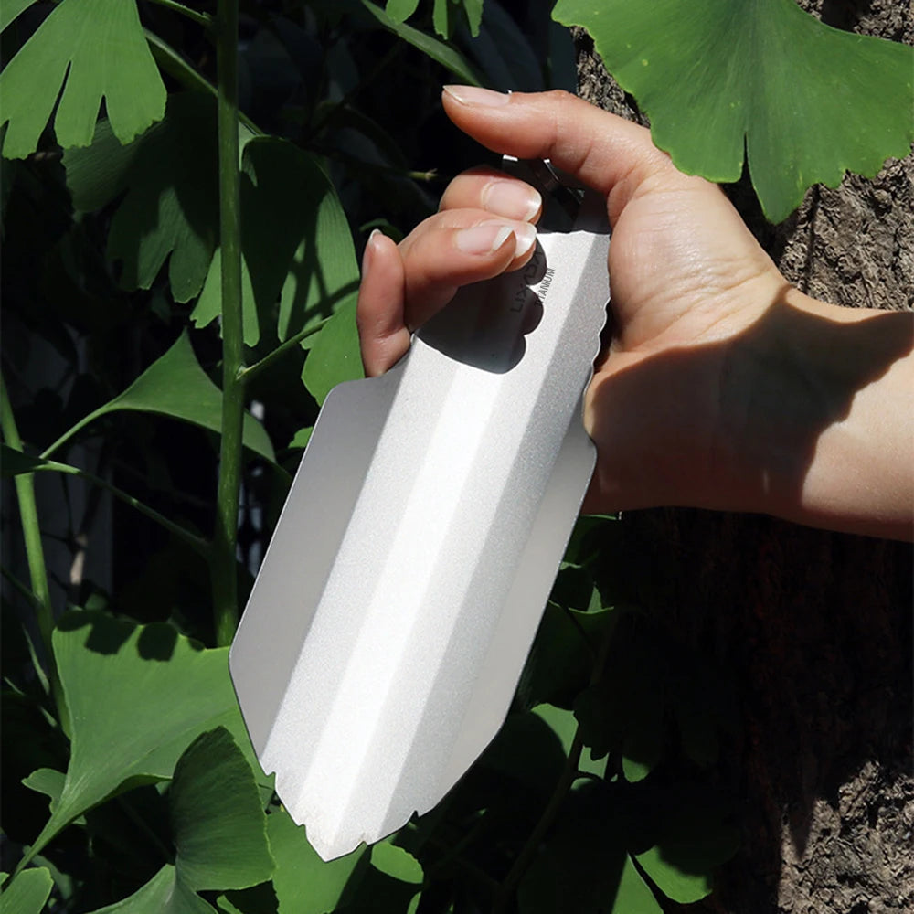 Camping Hand Trowel Titanium Hand Shovel Lixada Titanium Garden Hand Shovel Outdoor Camping Hiking Backpacking Trowel with Clip