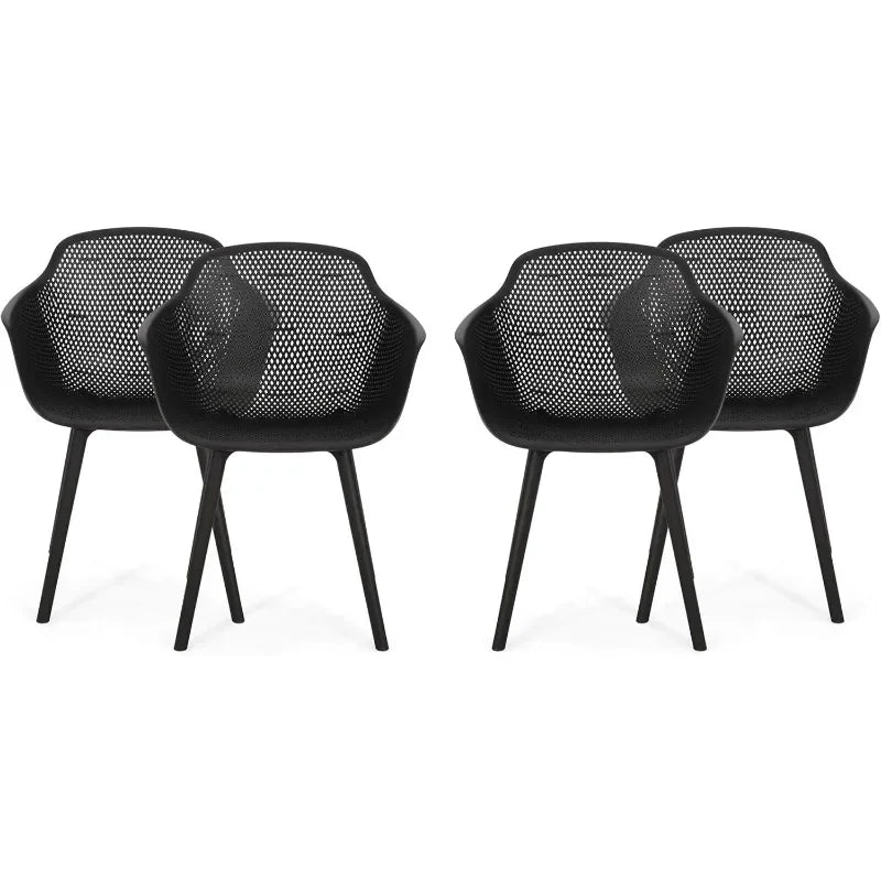 Popular Outdoor Dining Chair (Set of 4), Black Hot-Sell