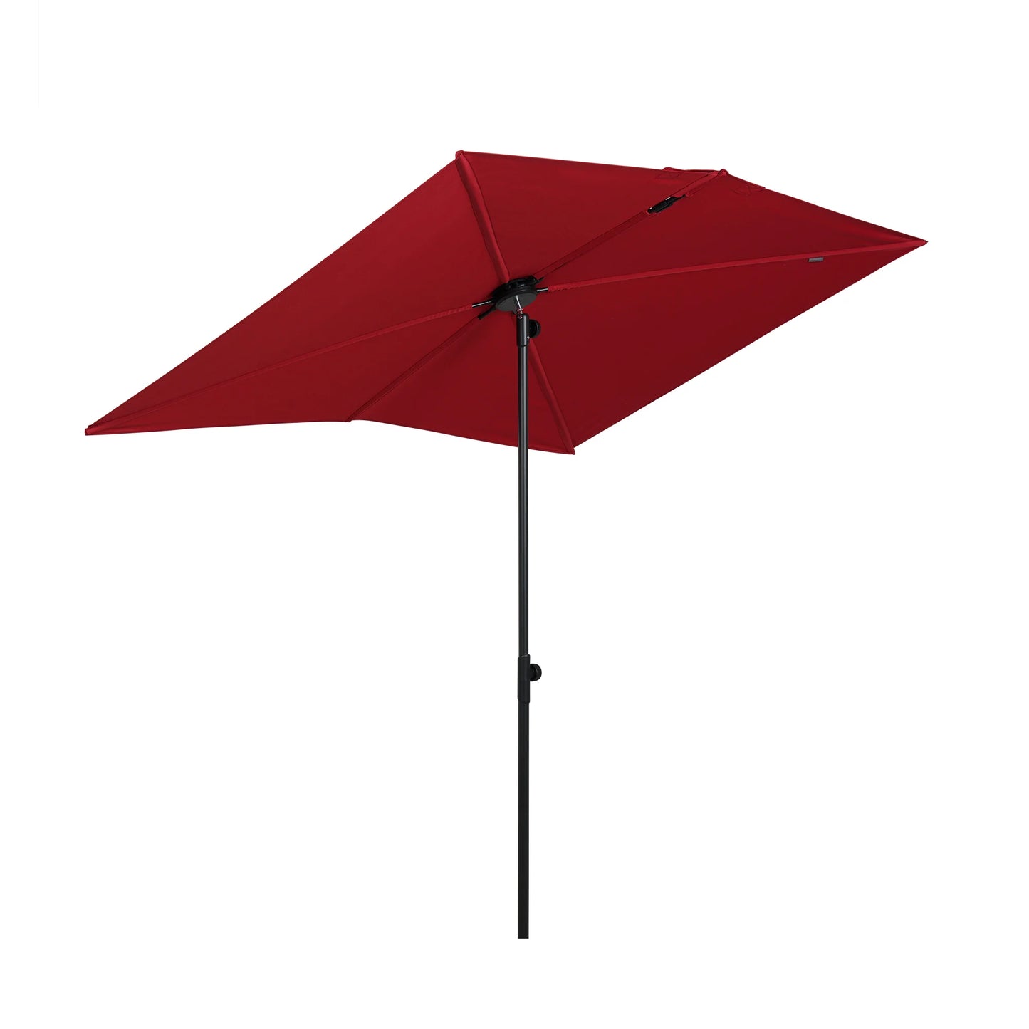 Balcony Umbrella, JENA 6x4 FT Outdoor Umbrella, Rectangular Flat Canopy Versatile Patio Shade with 360 Degree Roating Knob
