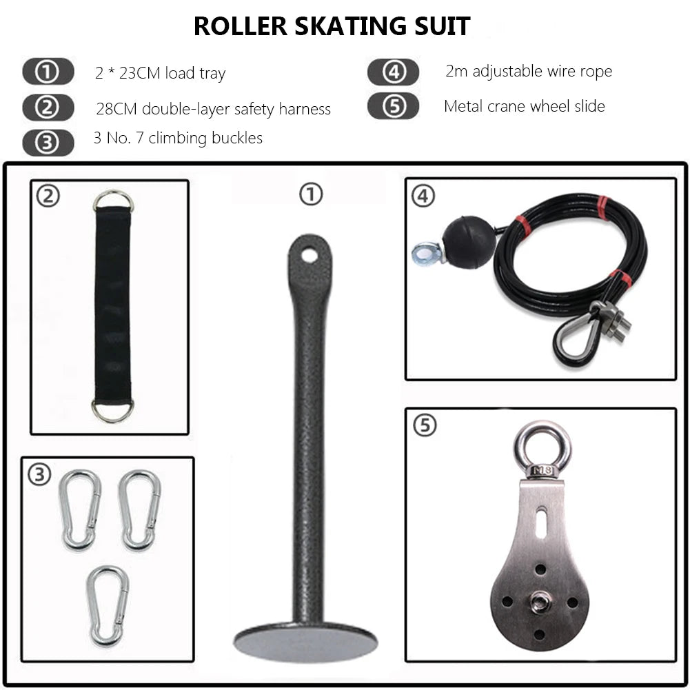 DIY Weight Lifting Workout Set Pull Down Triceps Lifting Training Machine Adjustable Fitness Pulley Cable System Gym Equipment
