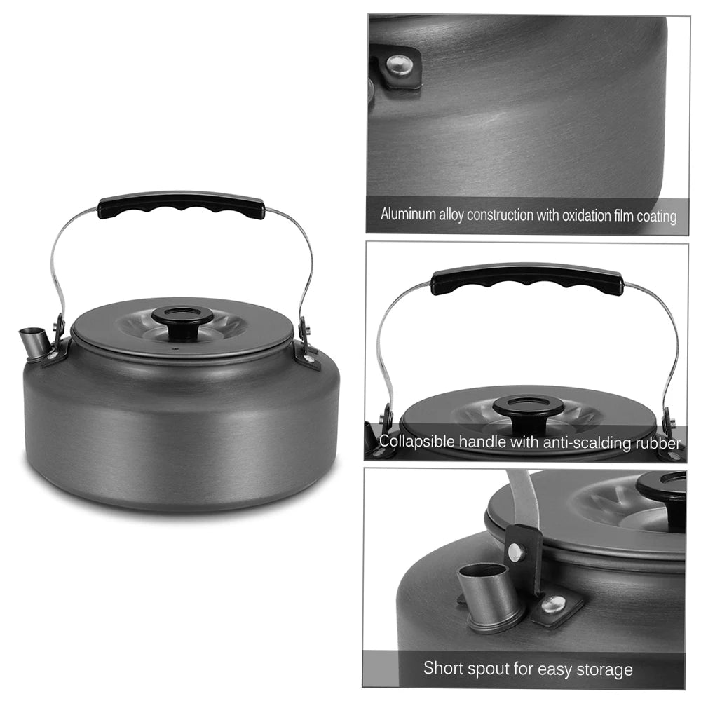 Portable Outdoor Water Kettle Water Pot Teapot Coffee Pot Indoor Aluminum Alloy Tea Kettle Outdoor Camping Hiking Picnic Pot