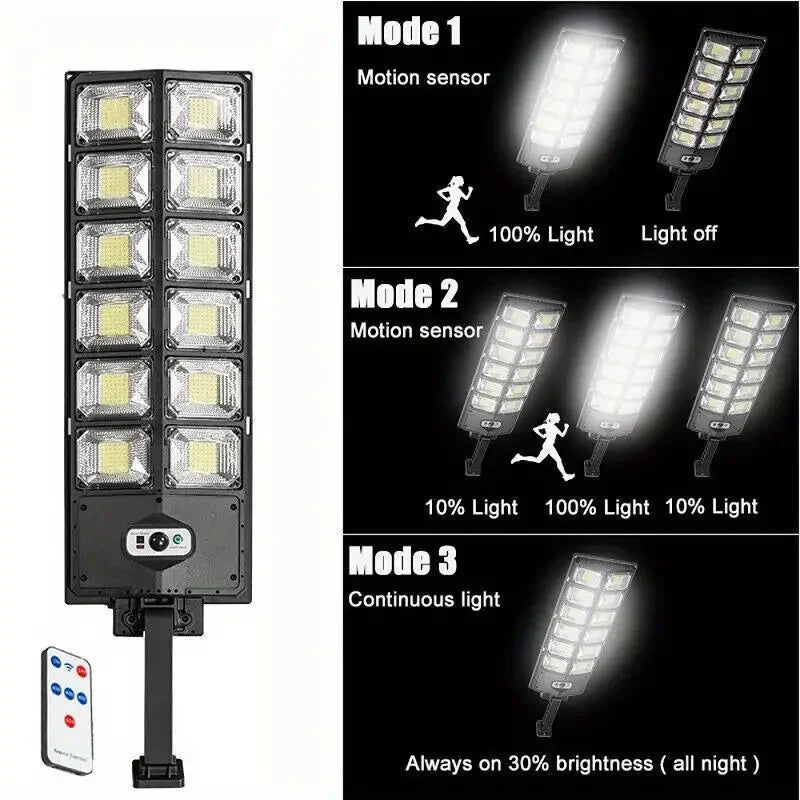 100000LM Ultra Powerful Solar Lamp With Remote Control Outdoor Solar Induction Street Yard Light IP65 Waterproof Garden Lights