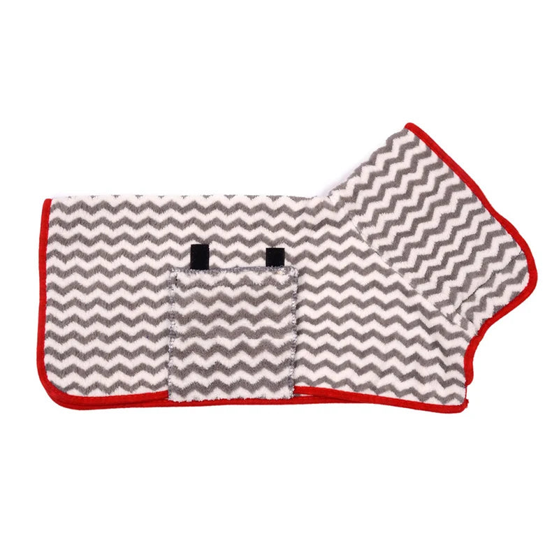 Dog Bathrobe Bath Towel Robe Absorbent Soft Towel For Large Medium Small Dog Quick Dry Adjustable Drying Coat Pet Supplies