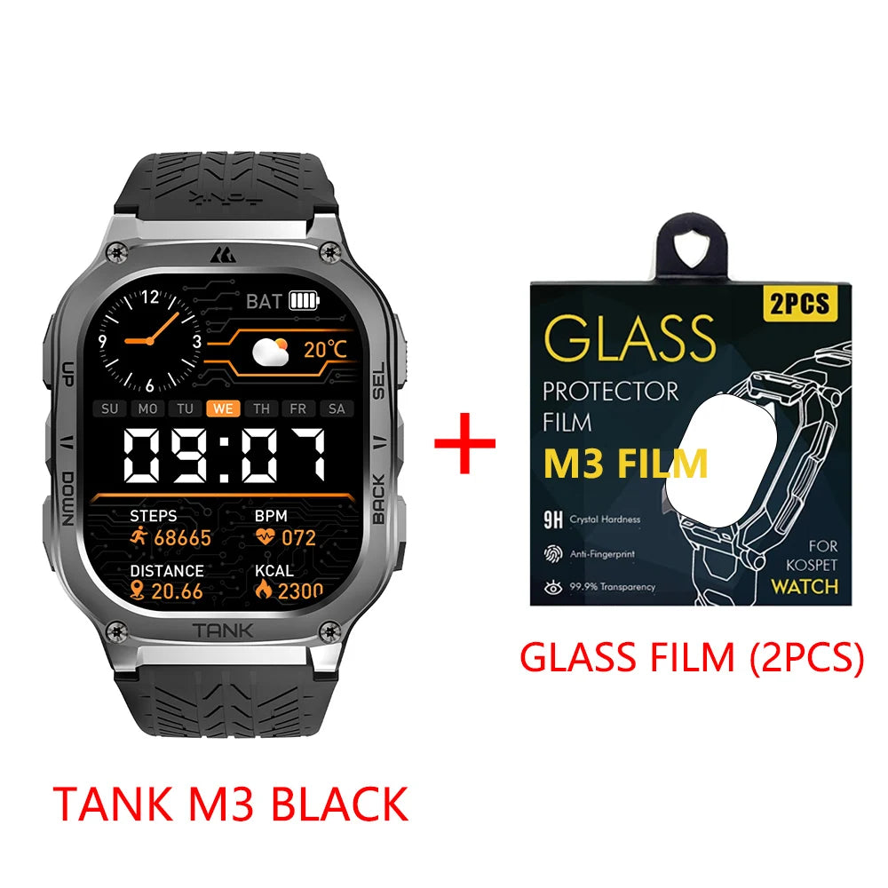 2024 Original TICWRIS TANK M3 Smartwatches For Men Smart Watch Women 480mAh AMOLED AOD Waterproof Fitness Electronic Watches