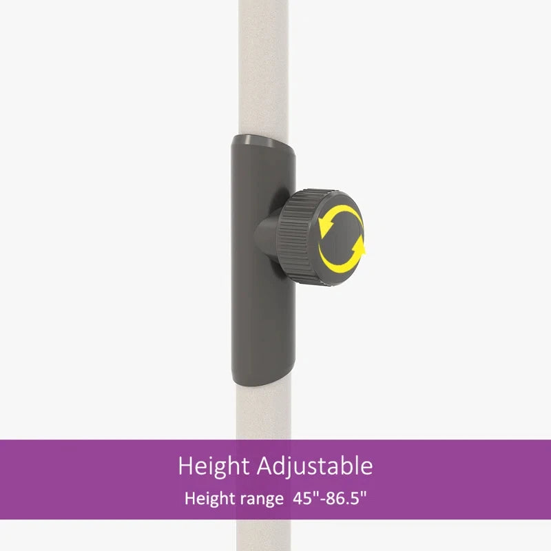Balcony Umbrella, JENA 6x4 FT Outdoor Umbrella, Rectangular Flat Canopy Versatile Patio Shade with 360 Degree Roating Knob