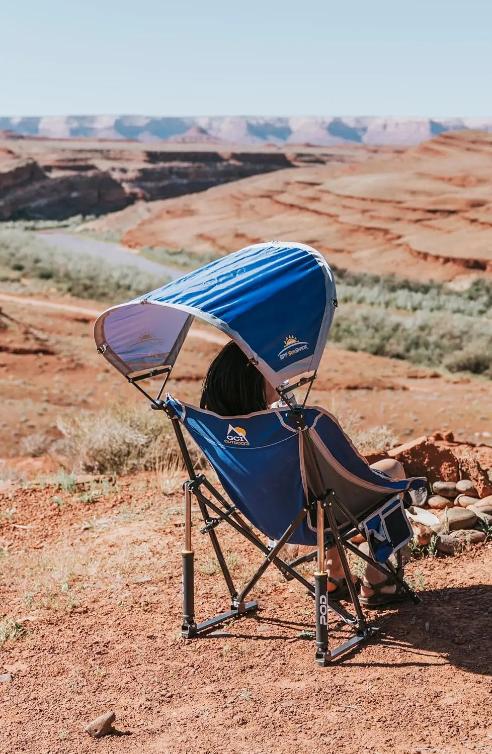 Pod Rocker Outdoor Rocking Chair with SunShade Canopy