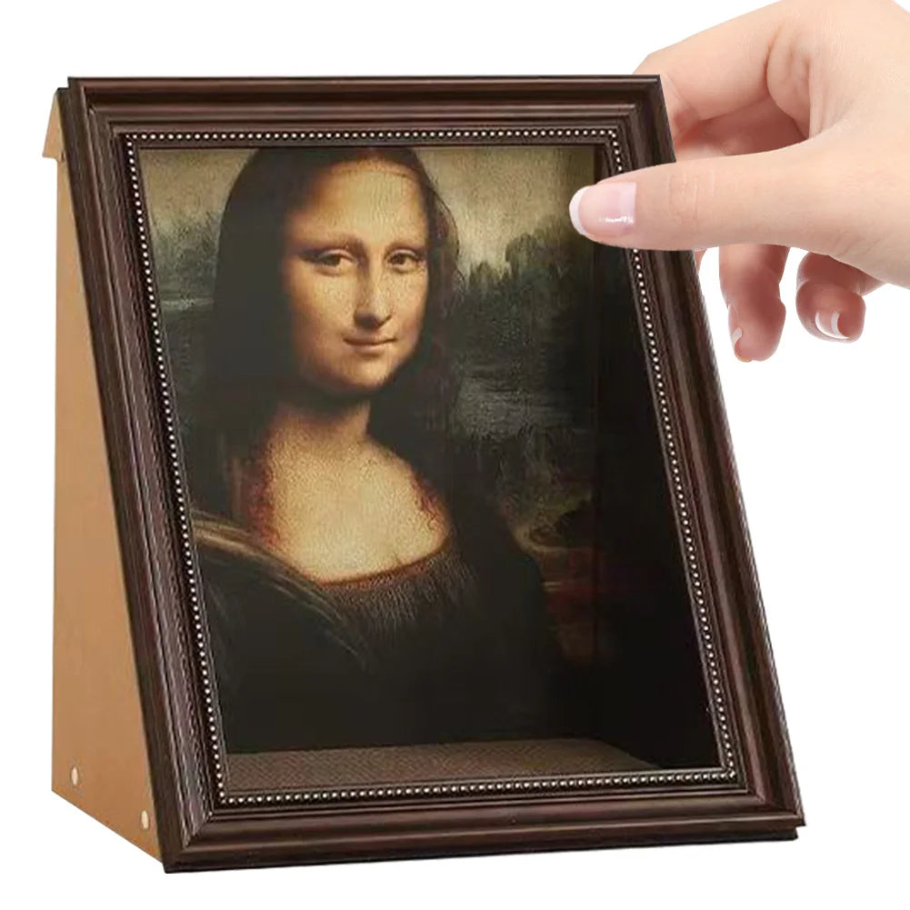 Mona Lisa Cat Nest Oil Painting Cat Bed Multi-Function Art Frame Cat House Decorative Mona Lisa Cat Cave Pet Supplies