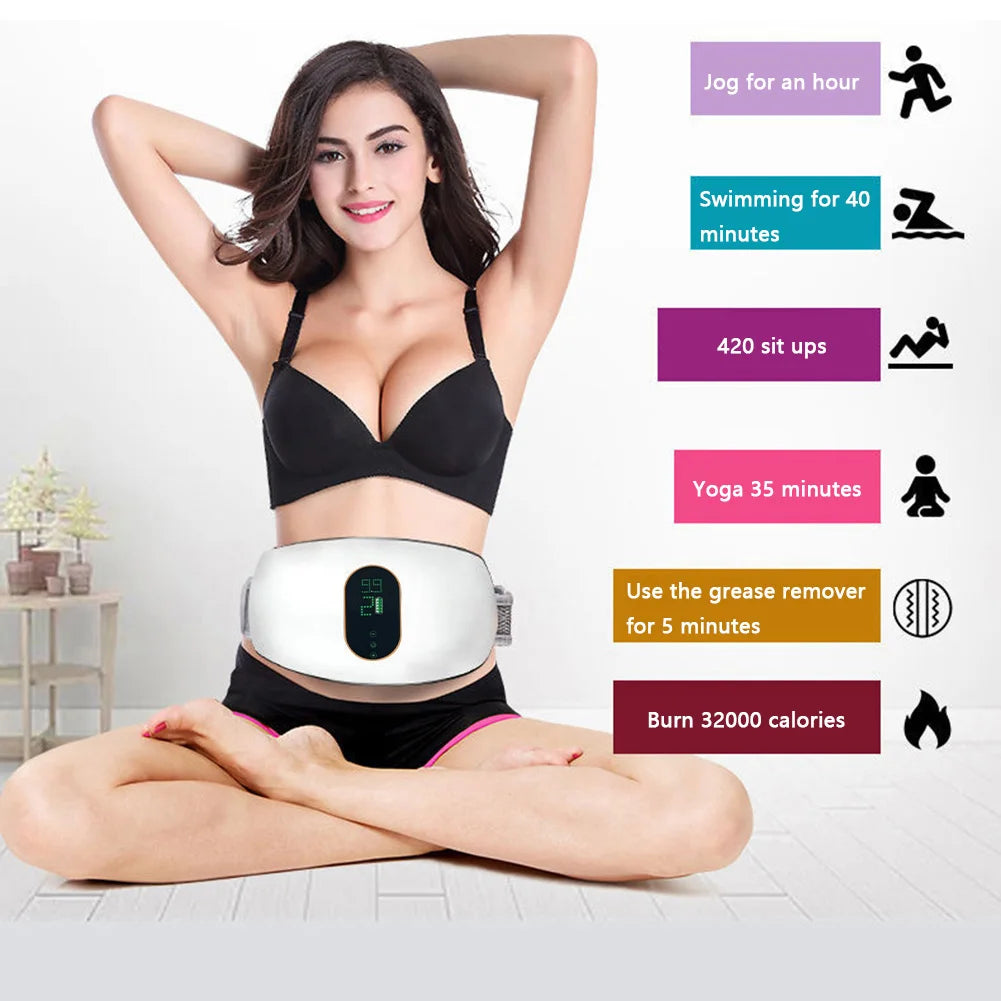 Pro Body Slimming Massager Electric Slimming Belt Fat Burning Abdominal Massage Beauty Health Massager Machine
