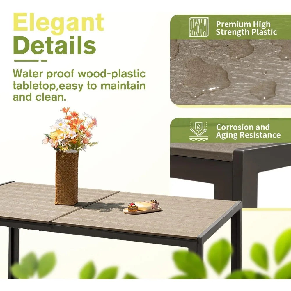 7-Piece Patio Dining Set – 6 Textilene Chairs & Outdoor Table | Modern Garden Furniture for Backyard, Deck & Balcony Use