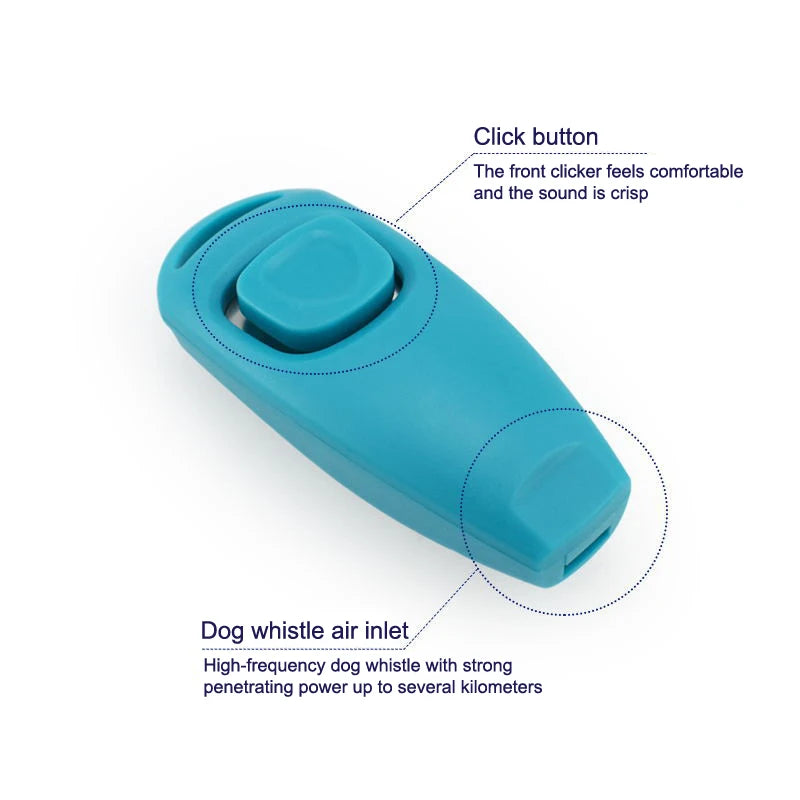 Pet Multifunctional 2 In 1 Clicker Whistle Dog Trainer Clicker With Keyring Pet Puppy Trainer Dog Flute Clicker Pet Supplies