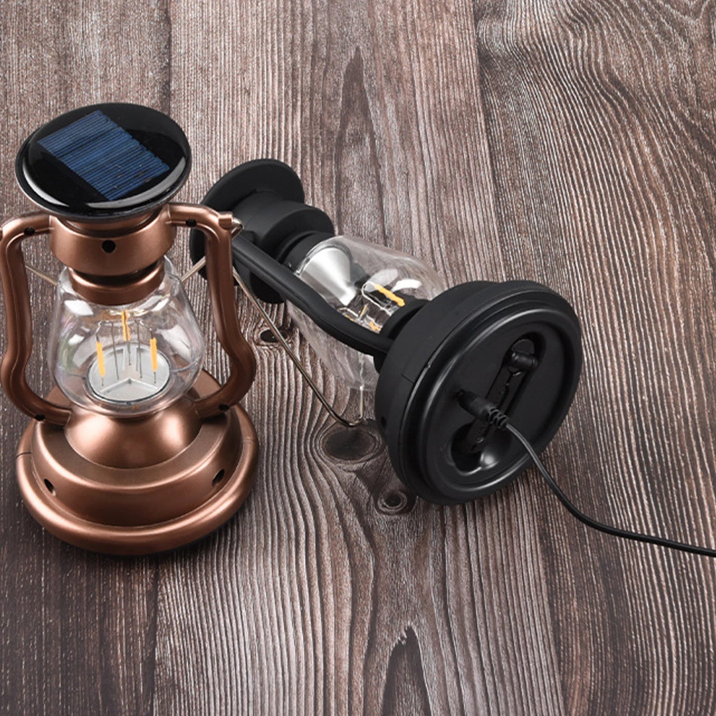USB Rechargeable Camping Light Portable Hand Crank Generator Camping Tent Light Outdoor Solar Charging Waterproof LED Flashlight