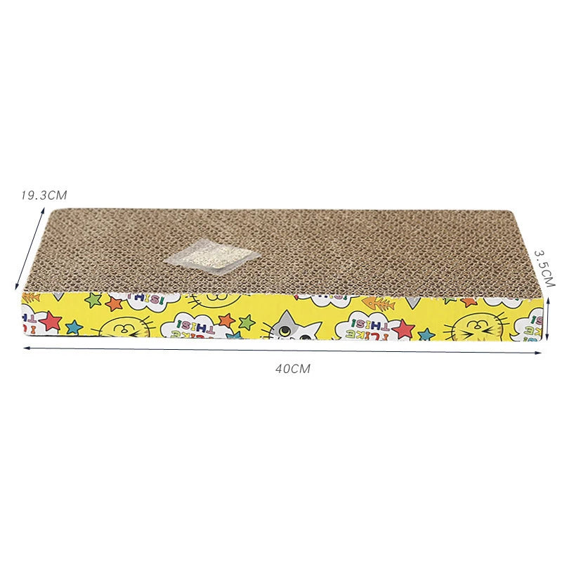Pet Cat Wave Curved Catnip Cat Scratcher Indoor Cats Scratchers Cardboard Abrasion Resistance Cat Scratch Pad Pet Supplies