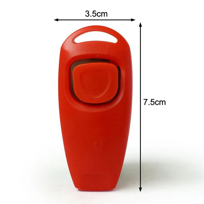 Pet Multifunctional 2 In 1 Clicker Whistle Dog Trainer Clicker With Keyring Pet Puppy Trainer Dog Flute Clicker Pet Supplies