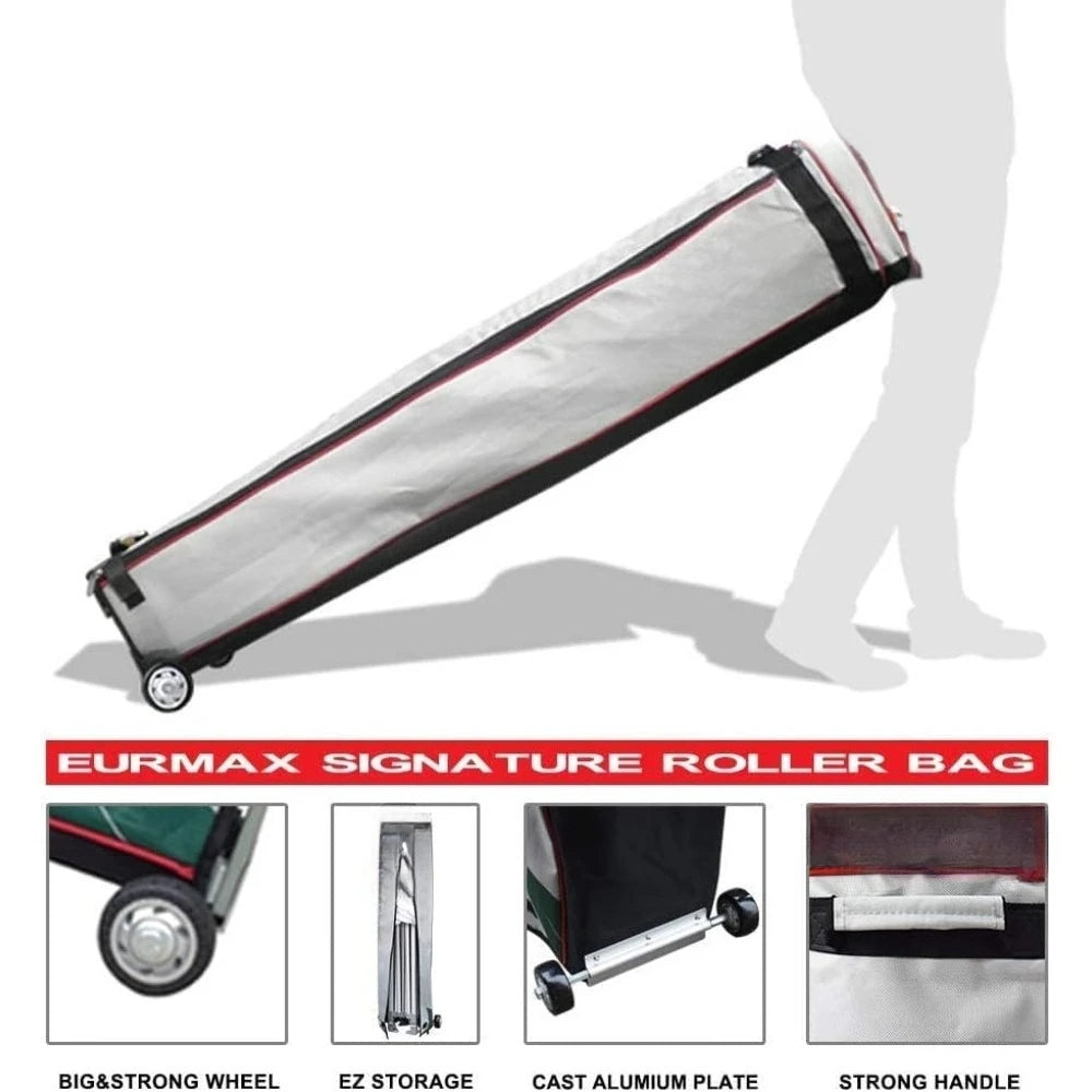 Canopy Tent Commercial Instant Canopies with 4 Removable Zipper End Side Walls and Roller Bag, Bonus 6 SandBags