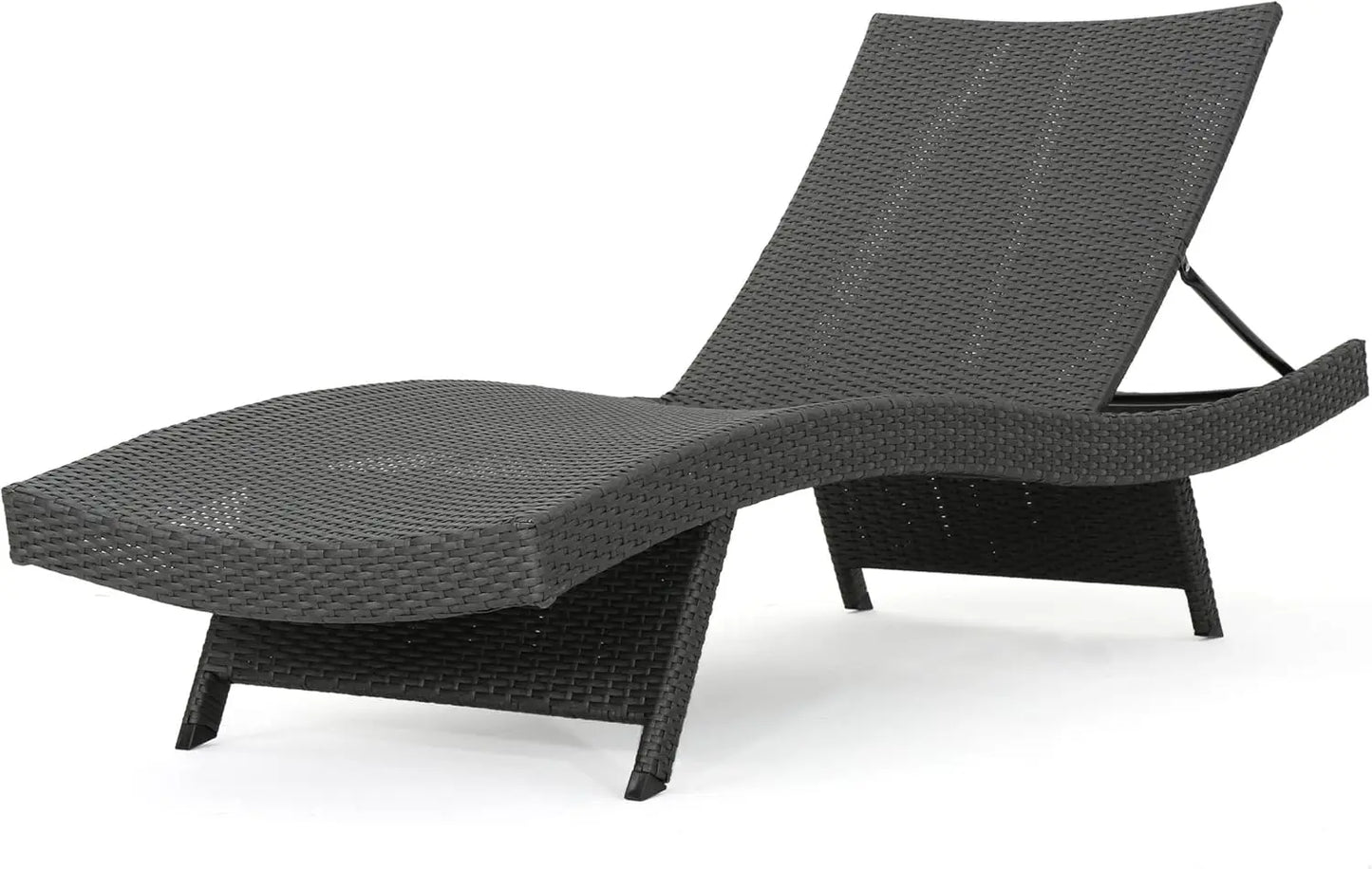 Patio Outdoor Lounge Chair with Reclining Function - Comfortable Patio Furniture for Backyard, Poolside, and Garden Use - Durabl