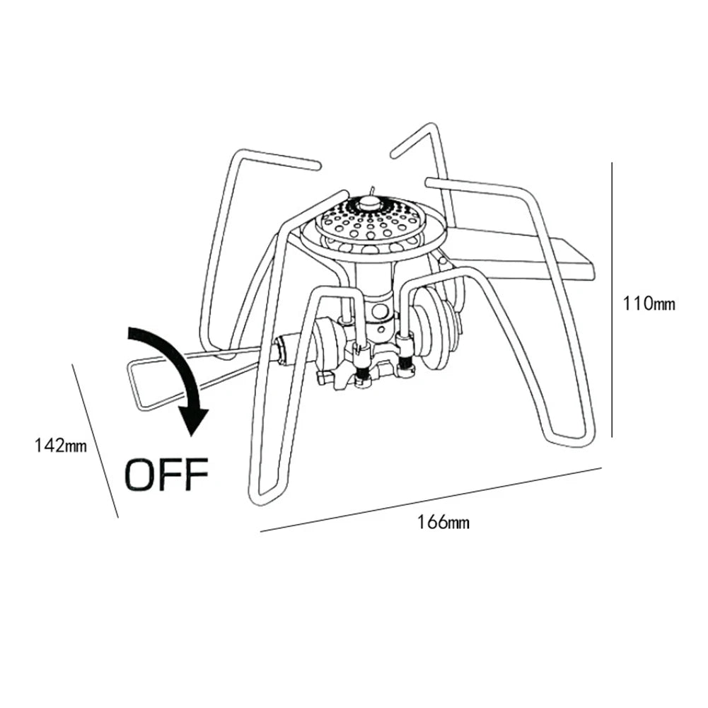 Foldable Cooker Spider Stove Lightweight Portable Ignition Aid Outdoor Tourist Cooker Parts Picnic Hiking Survival Cookware