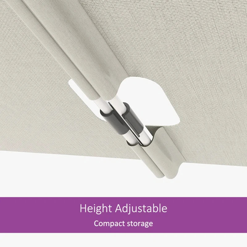 Balcony Umbrella, JENA 6x4 FT Outdoor Umbrella, Rectangular Flat Canopy Versatile Patio Shade with 360 Degree Roating Knob