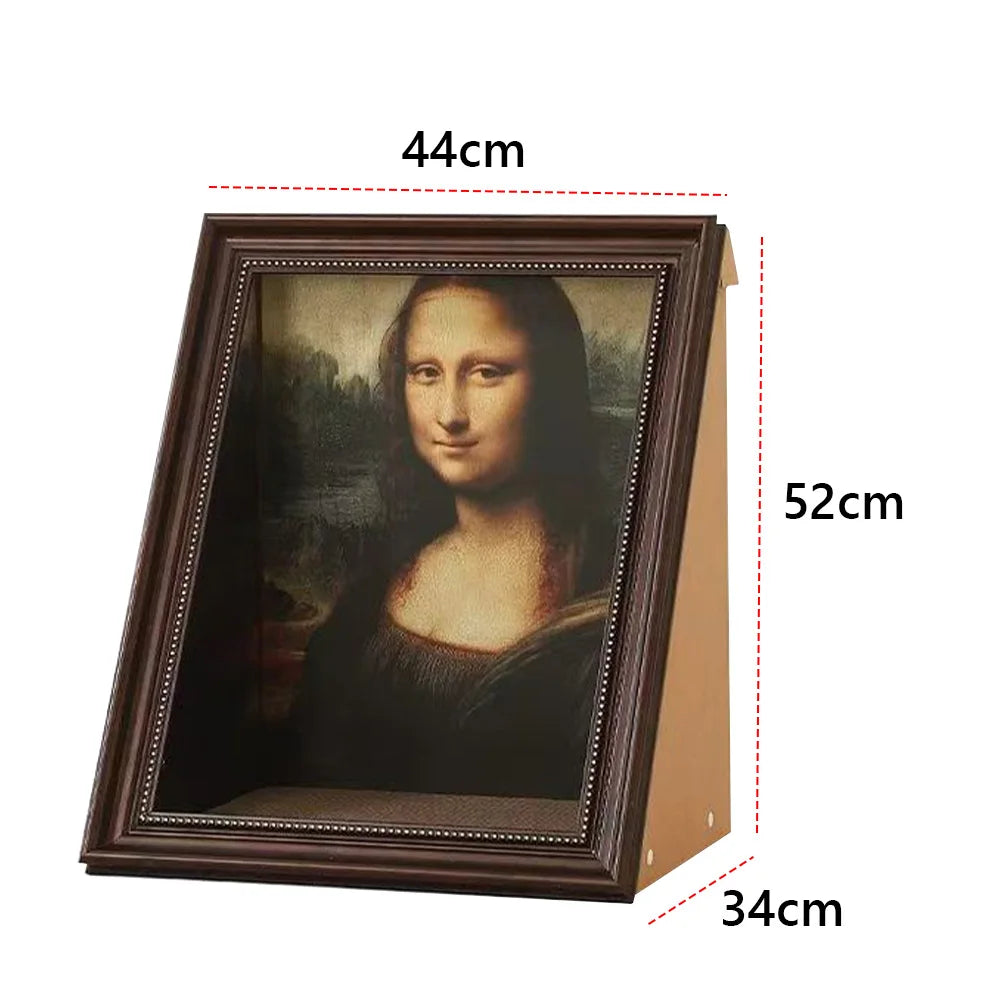 Mona Lisa Cat Nest Oil Painting Cat Bed Multi-Function Art Frame Cat House Decorative Mona Lisa Cat Cave Pet Supplies