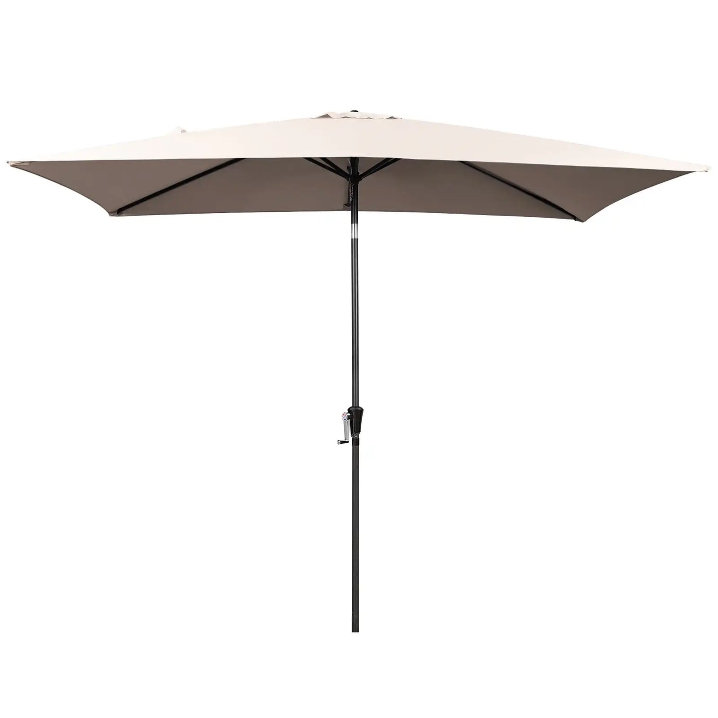 Outdoor Patio Market Umbrella 6.5' x 10', Waterproof and UV Resistant Canopy, Sturdy Iron Frame, Ideal for Garden and Deck Use