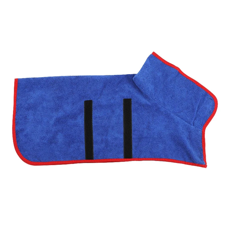 Dog Bathrobe Bath Towel Robe Absorbent Soft Towel For Large Medium Small Dog Quick Dry Adjustable Drying Coat Pet Supplies