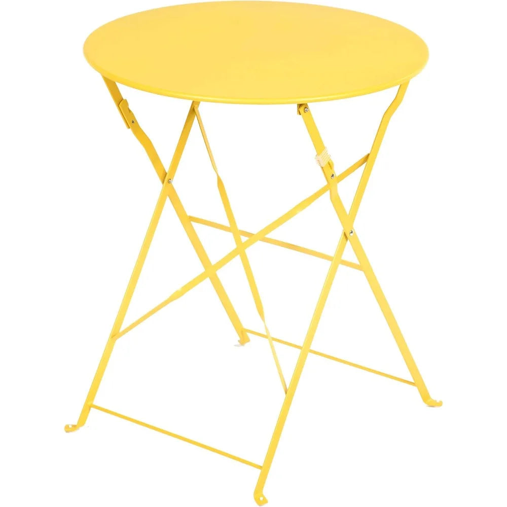 3-Piece Bistro Set Folding Outdoor Furniture Sets with Premium Steel Frame Portable Design for Bistro & Balcony