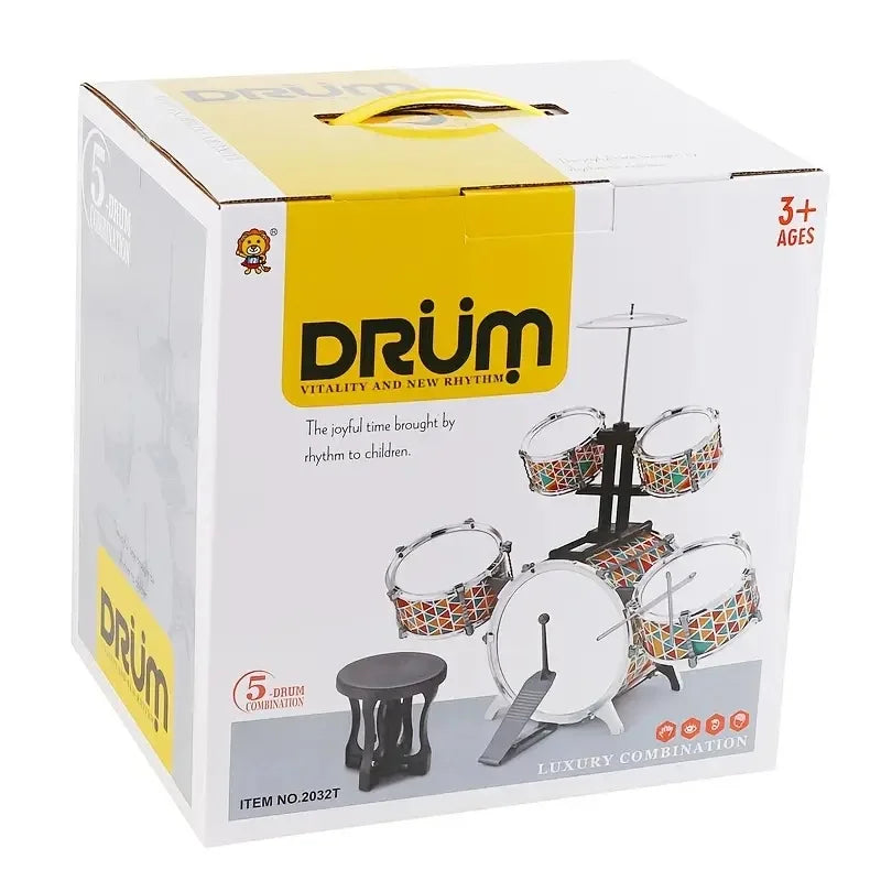Children's drum set, for practicing percussion instruments, parent-child interaction, children's band rock toys, with a real dru