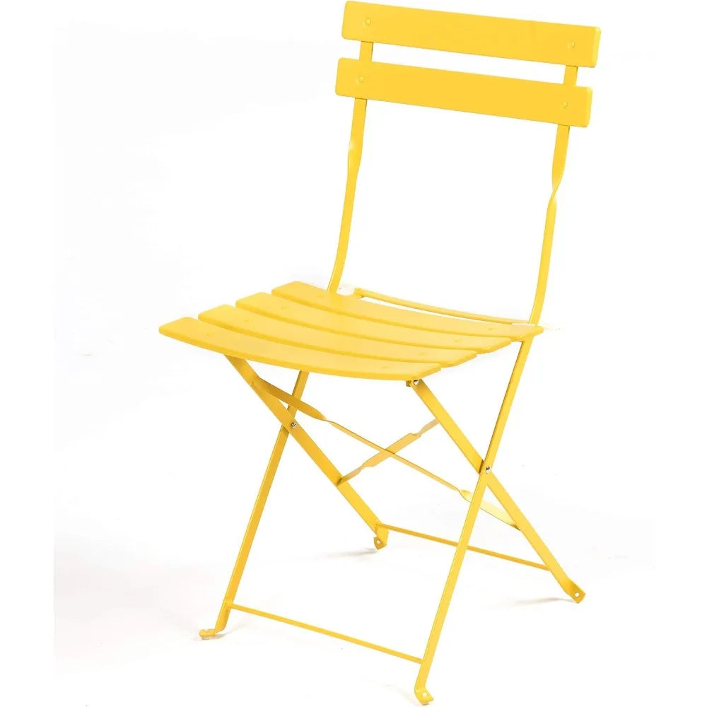3-Piece Bistro Set Folding Outdoor Furniture Sets with Premium Steel Frame Portable Design for Bistro & Balcony