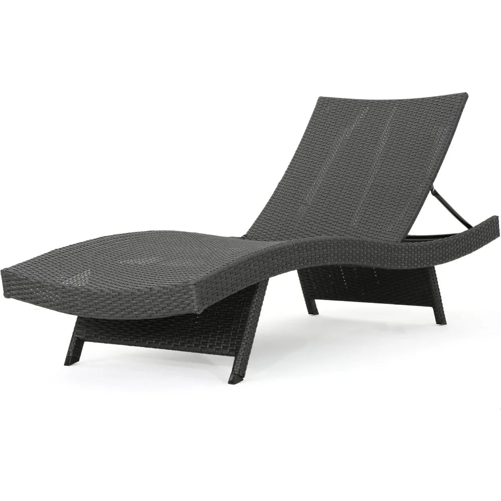 Patio Outdoor Lounge Chair with Reclining Function - Comfortable Patio Furniture for Backyard, Poolside, and Garden Use - Durabl