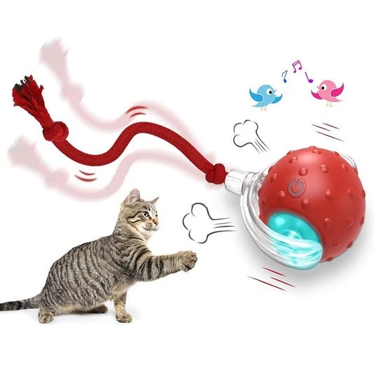 Interactive Cat Toys Ball Indoor Smart Ball Cat Toy Smart Cat Teaser Ball Rechargeable Electric Cat Ball Kitten Toy Pet Supplies