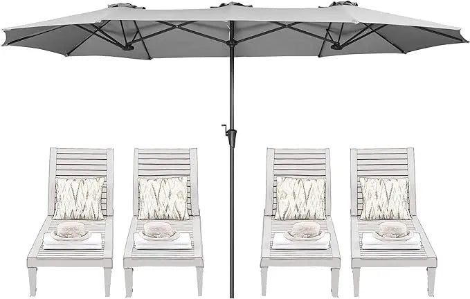 13FT Outdoor Umbrella for Patio, Double sided Pool Umbrellas with Fade Resistant Canopy, Large Table Umbrella