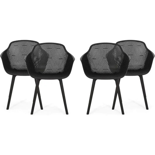 Popular Outdoor Dining Chair (Set of 4), Black Hot-Sell
