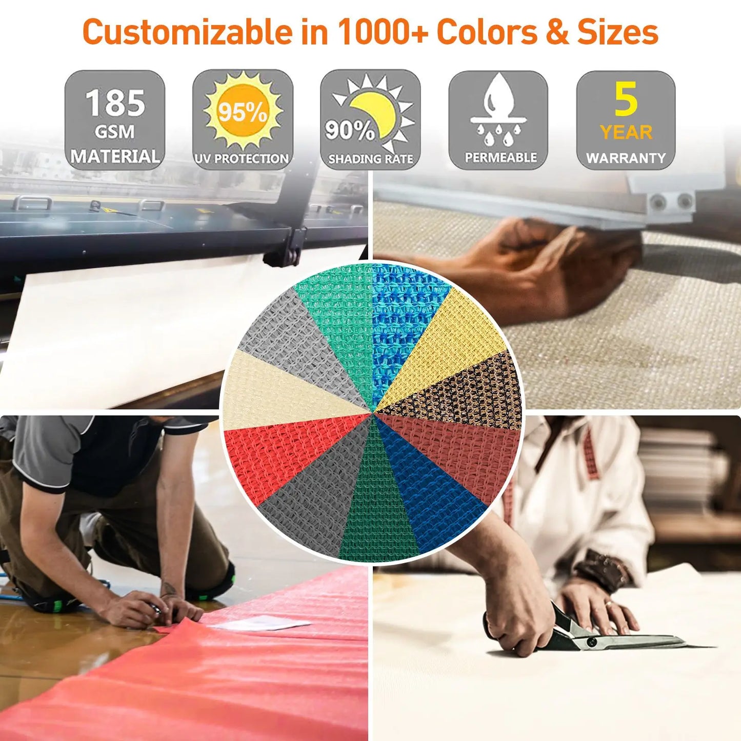 Size Sky Blue Sun Shade Sail Triangle Canopy 185 GSM Durable Fabric UV Block Awning for Outdoor Patio Garden Backyard