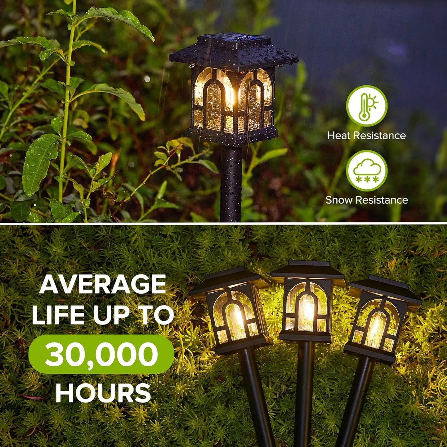 6/10 Pack Solar Pathway Lights Outdoor, Solar Landscape Path Yard Lights, Auto On/Off , for Outside Yard Lawn Patio Walkway