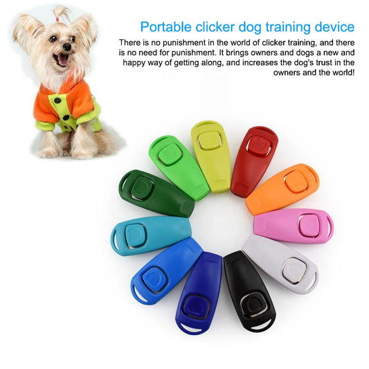 Pet Multifunctional 2 In 1 Clicker Whistle Dog Trainer Clicker With Keyring Pet Puppy Trainer Dog Flute Clicker Pet Supplies