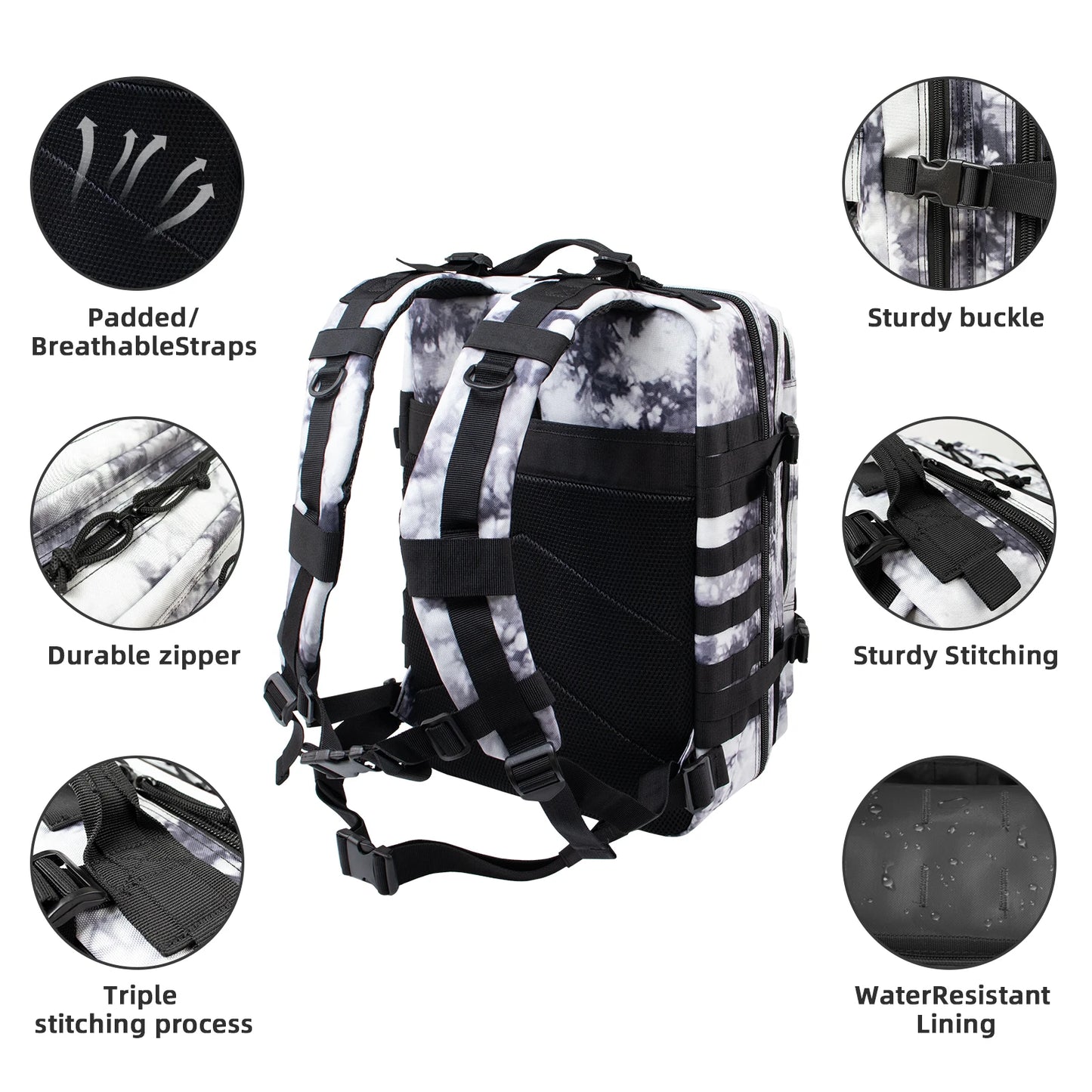 45L/25L Tactical Backpack Men's Travel Large Capacity Rucksacks Men Waterproof Outdoor Sports Multi-functional Bags