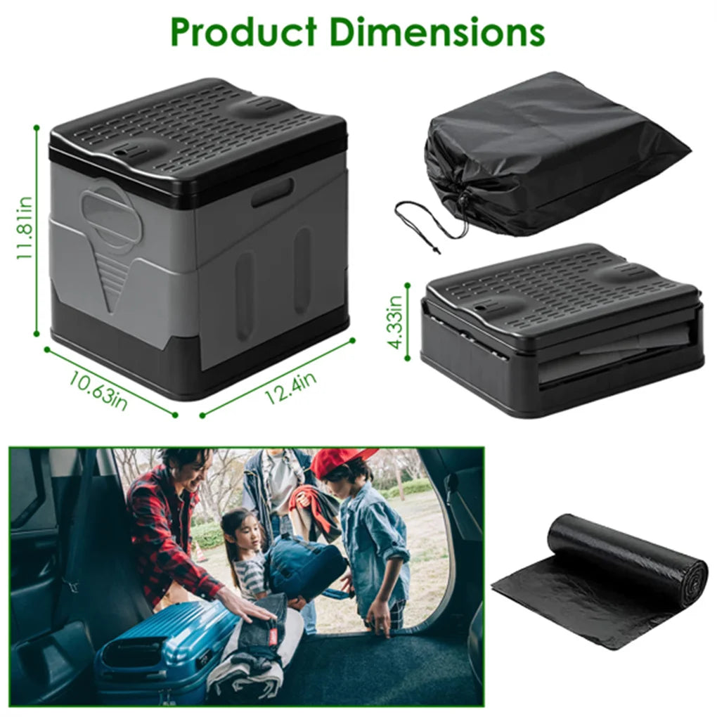 Portable Toilet with Carry Bag Foldable Emergency Toilet with Lid Trash Bags Camping Toilet Foldable Toilet for Car Outdoor