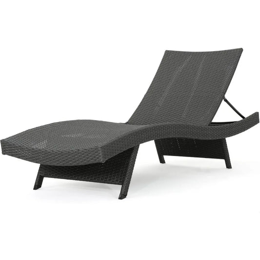 Patio Outdoor Lounge Chair with Reclining Function - Comfortable Patio Furniture for Backyard, Poolside, and Garden Use - Durabl